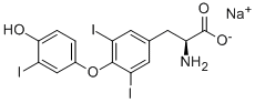Sodium (2S)-2-amino-3-[4-(4-hydroxy-3-iodophenoxy)-3,5-diiodophenyl]propanoate(55-06-1)